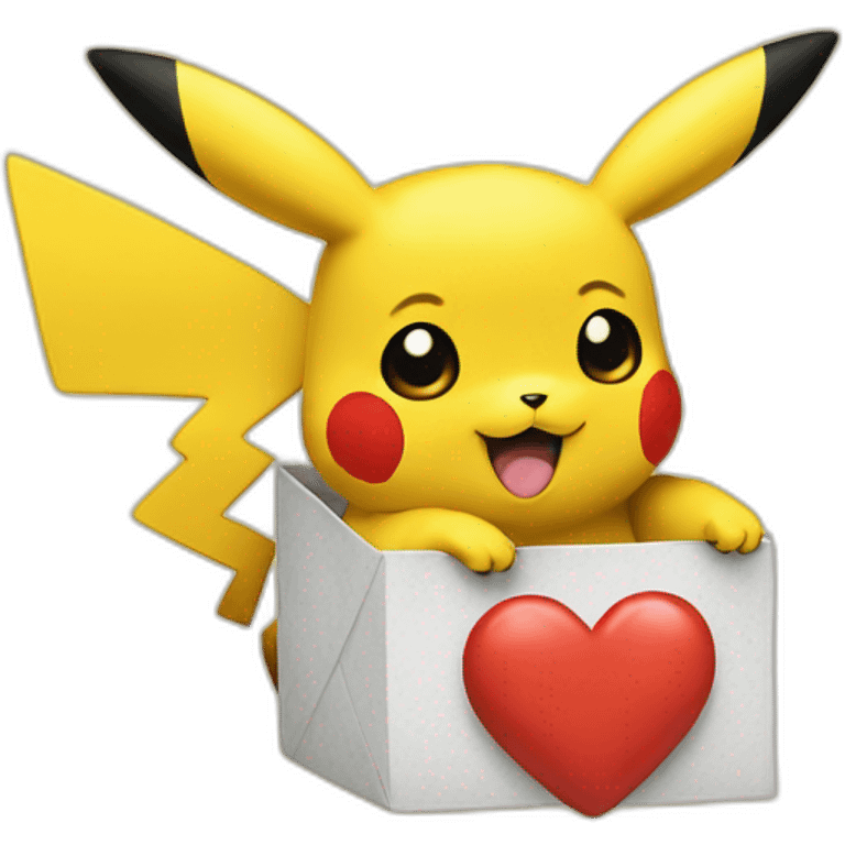 Pikachu with Heart emoji