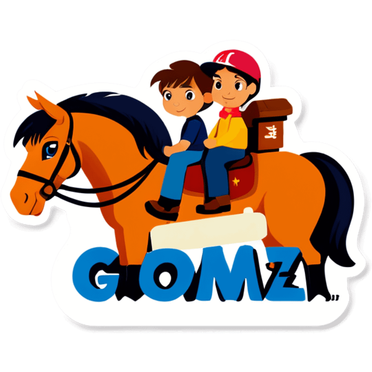 Horse with sign Gomez Family  emoji