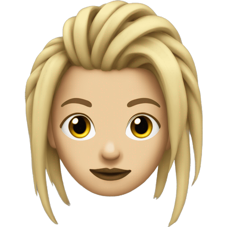 Punk girl dreads blonde emoji