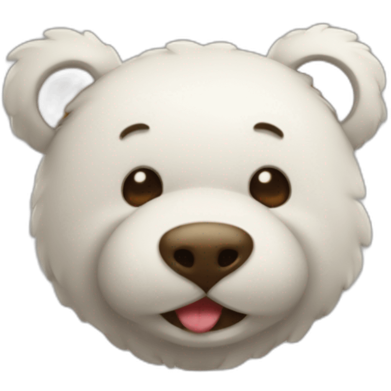 Nounours mignon avec une cicatrice sur le front emoji