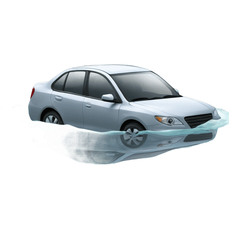 The car is in the water emoji