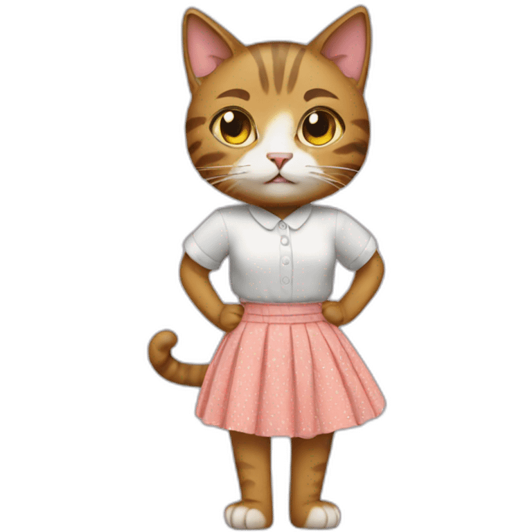 cat in skirt emoji