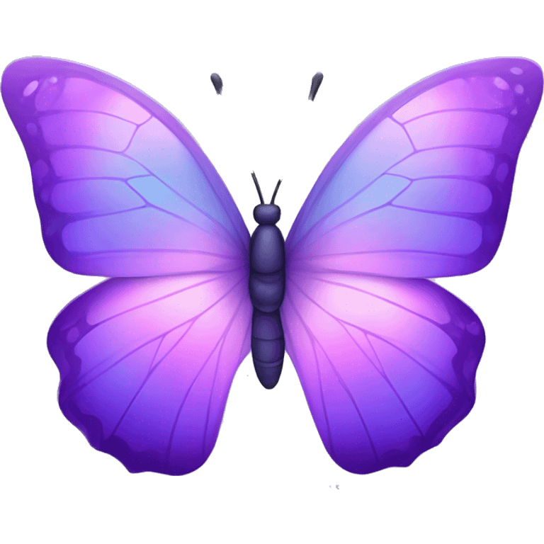 Glowing Pastel purple-gradient nebula butterfly emoji