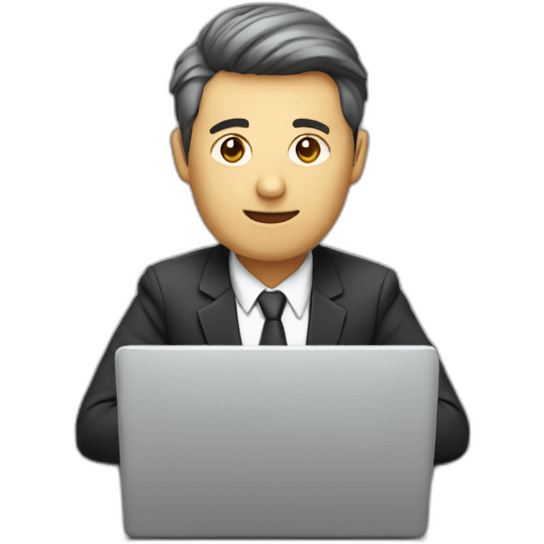 usual manager with laptop emoji