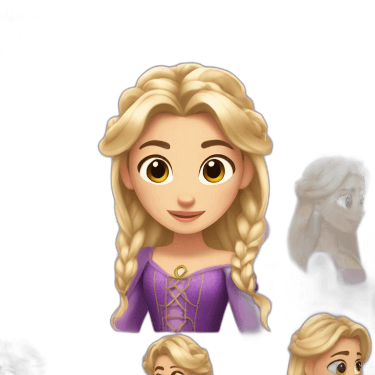 Disney Princess tangled in human style emoji