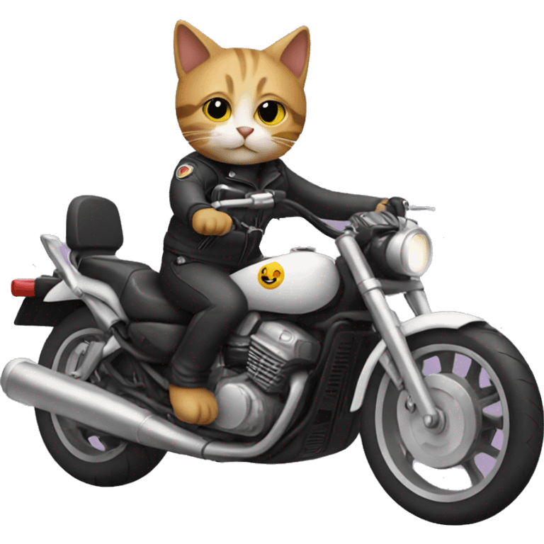 cat on a motorcycle  emoji