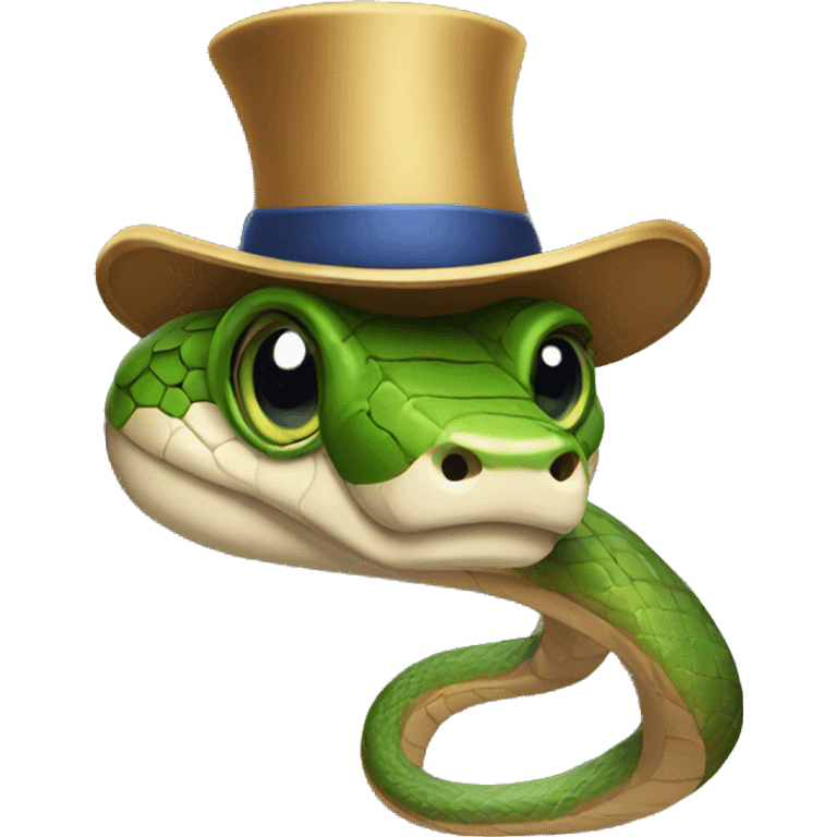 Snake in a New Year's hat emoji