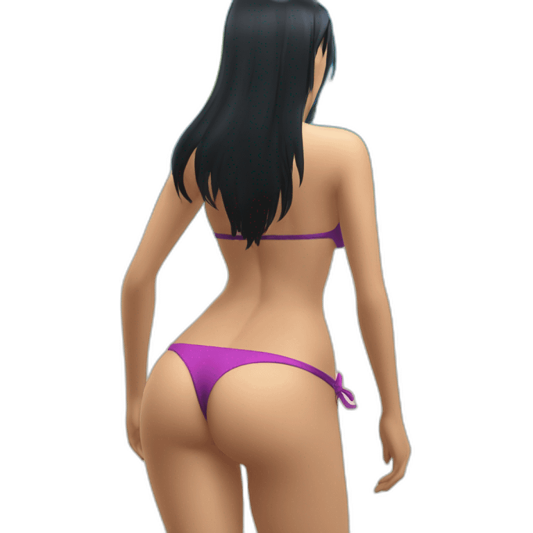 nico robin full body pawg micro bikini back focus emoji