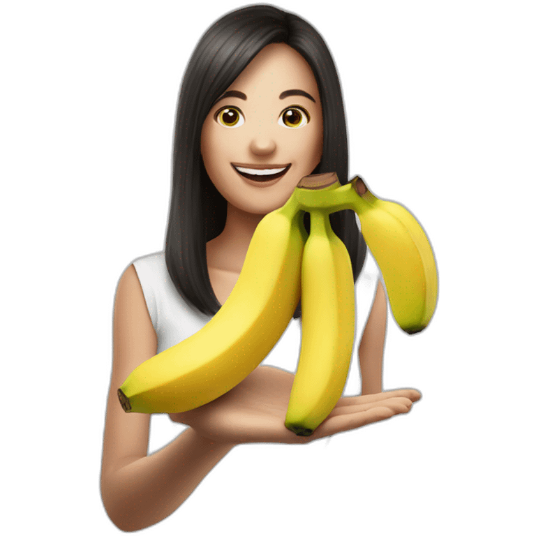 banana in woman hand emoji