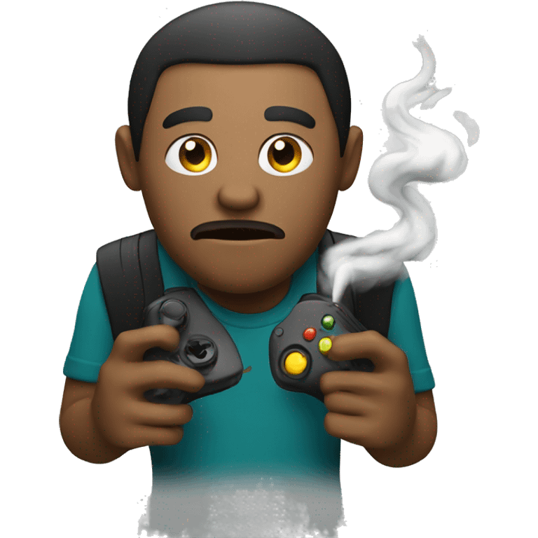 Smoking playing Xbox emoji