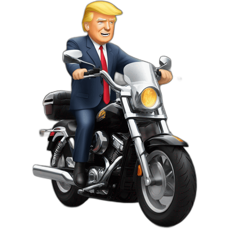 donald trump sur une moto emoji