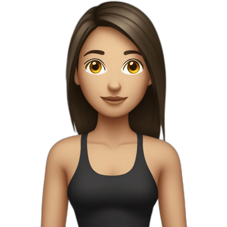 Full body | Lifeguard, Female, brunette, black swimsuit, sunglasses emoji