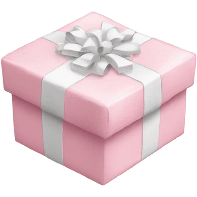 Light pink Christmas gifts under a white Christmas tree  emoji