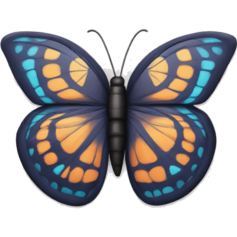 A butterfly with a target emoji