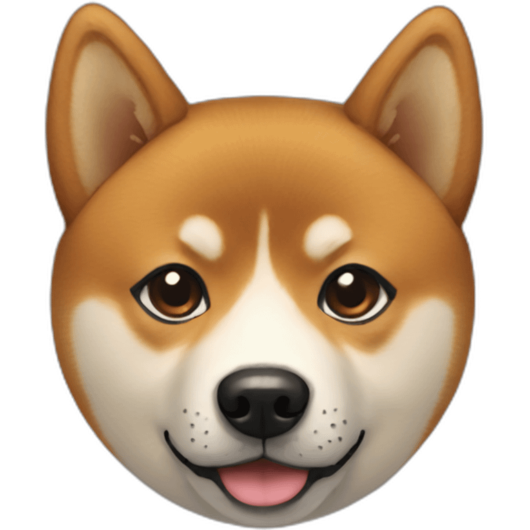 black and tan shiba face emoji