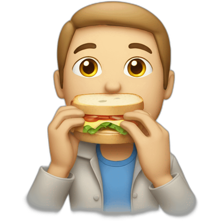 man who's eating a sandwich emoji