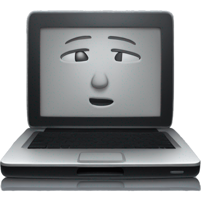 2001 black Mac laptop emoji