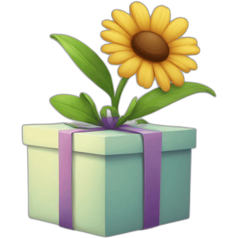 Gift and flower emoji