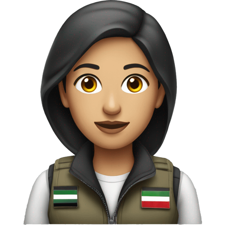 Female Palestinian Journalist Wearing PRESS vest emoji