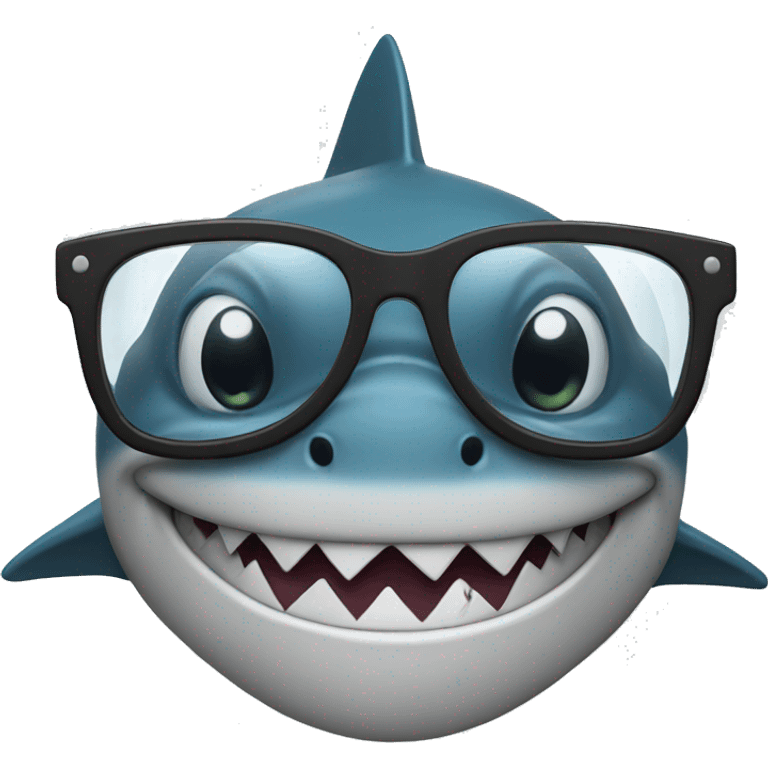 Shark With glasses emoji