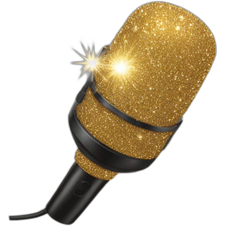 Mic with sparkles emoji