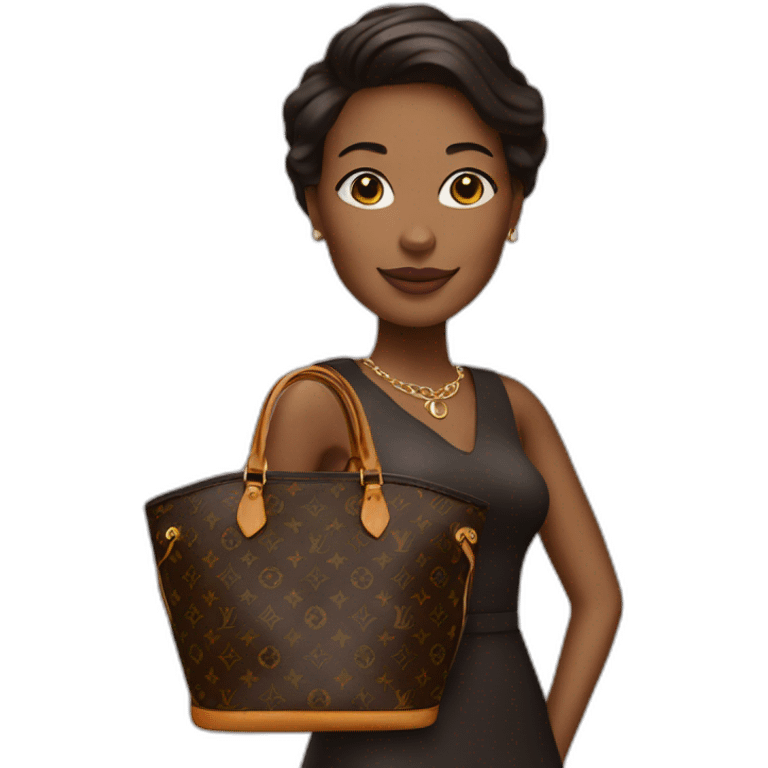 Woman with Louis Vuitton bag  emoji