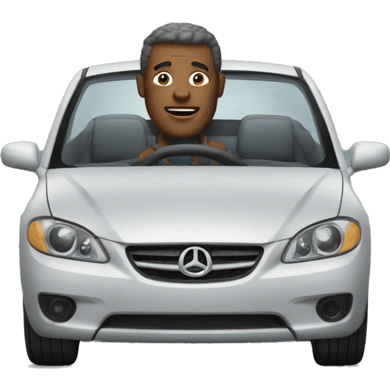 Man in a car emoji