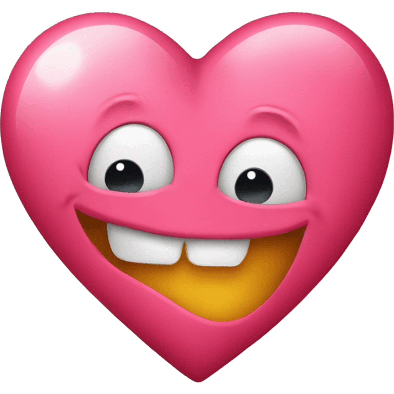 Emoji love heart with drool emoji