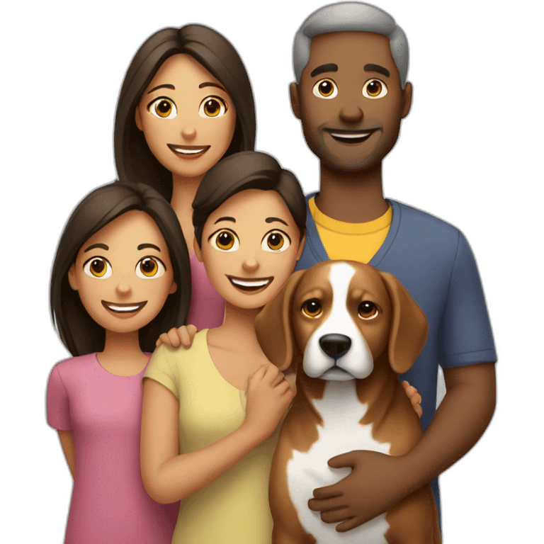 family with dog emoji