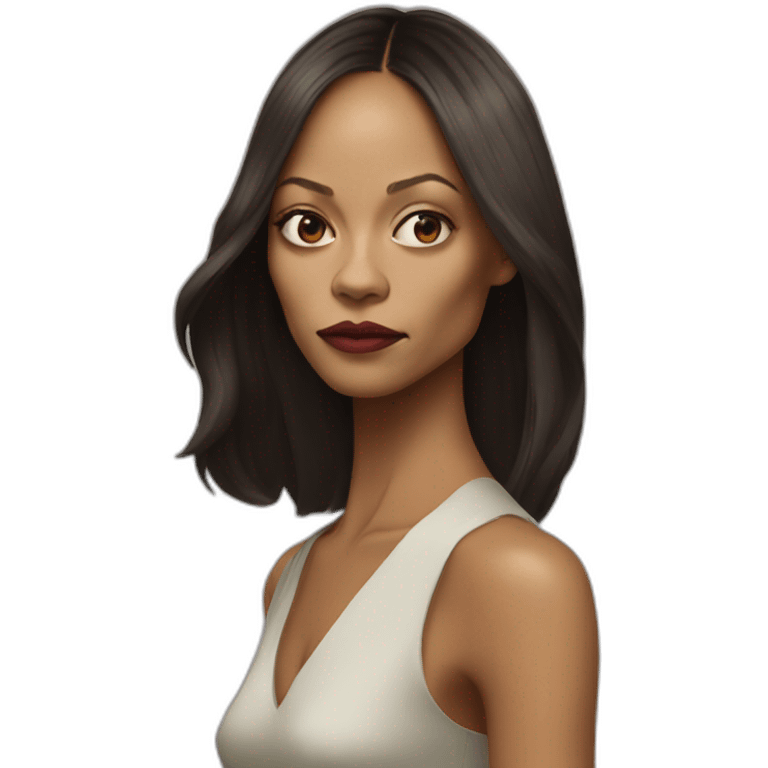 Zoe Saldana serious emoji