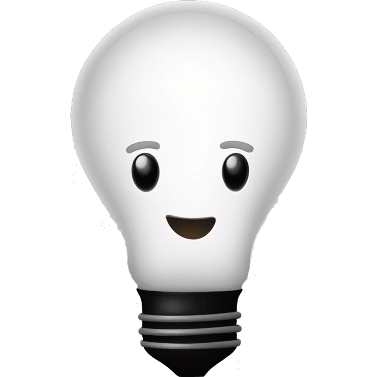 white light bulb with black background emoji