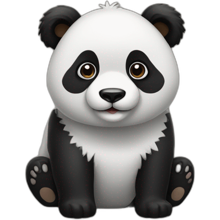 Panda sur un chien emoji