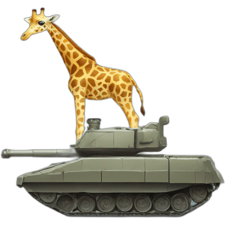 Giraffe in a tank emoji