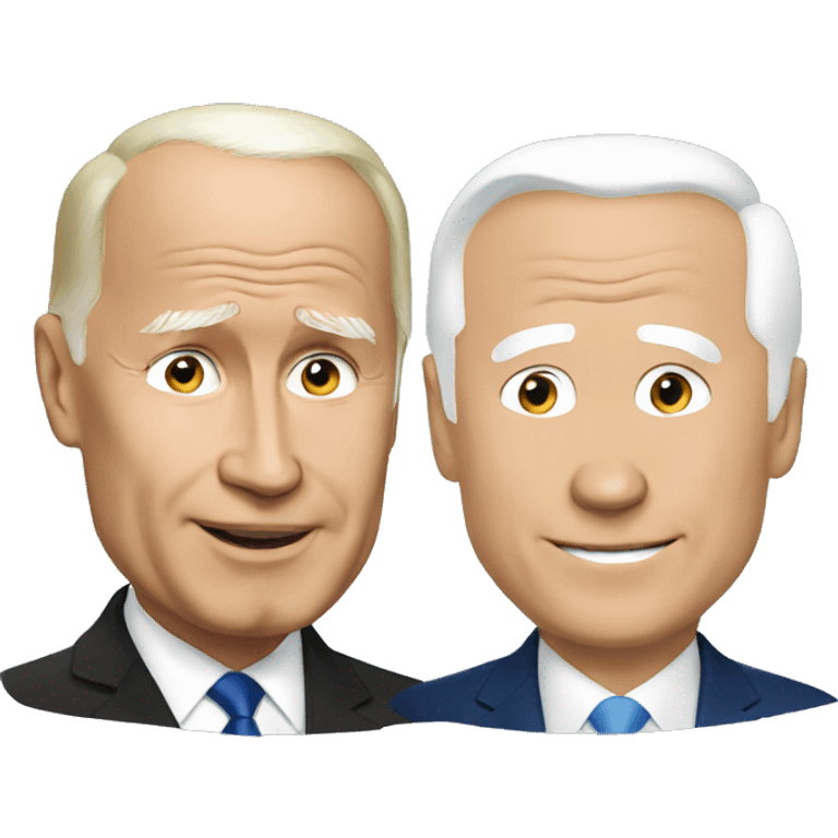 Putin and Biden emoji