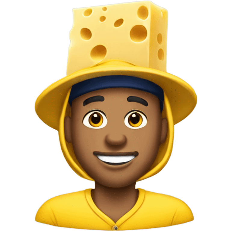 Saquon Barkley wearing a cheese hat emoji