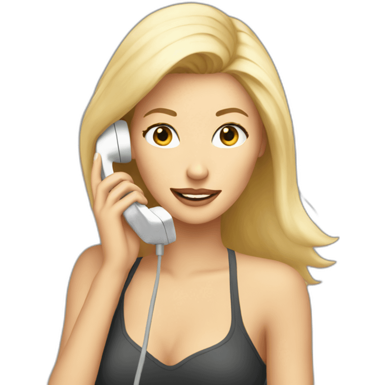 blondie on the phone emoji