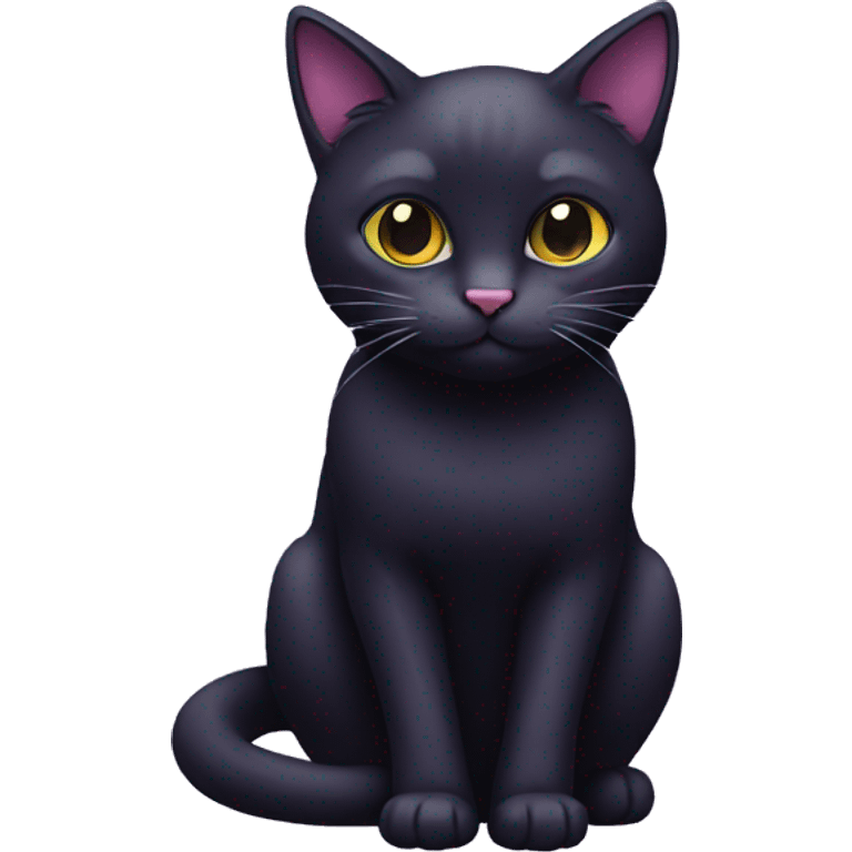 purple and black cat emoji