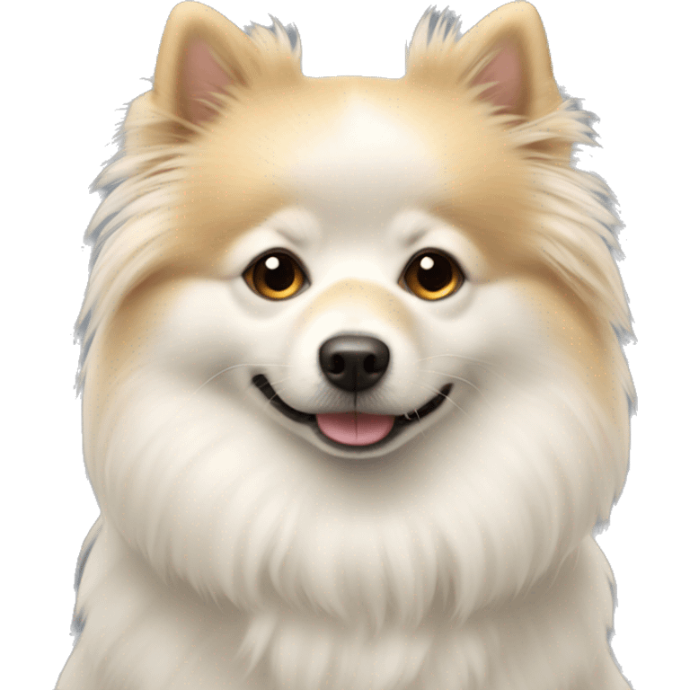 White and blonde spitz emoji