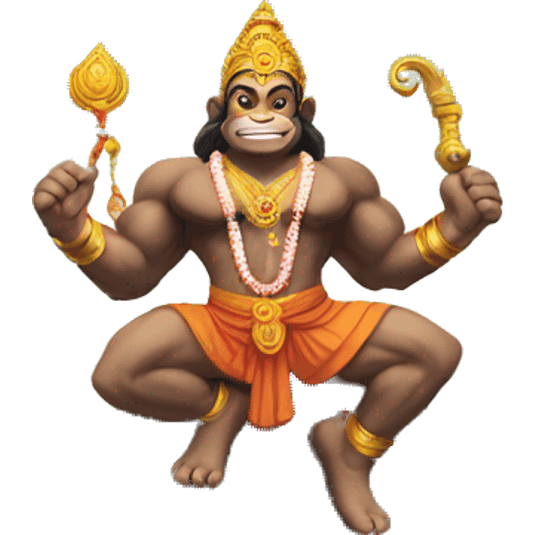 lord hanuman lifting mountain emoji