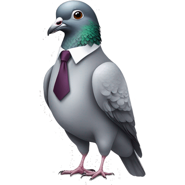 pigeon with tie emoji