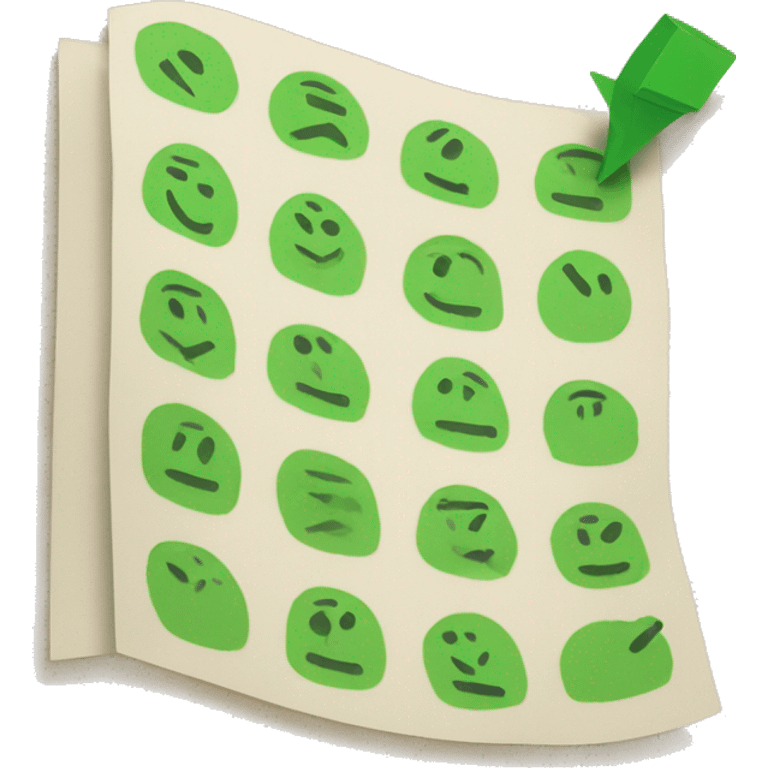 paper with green check marks emoji