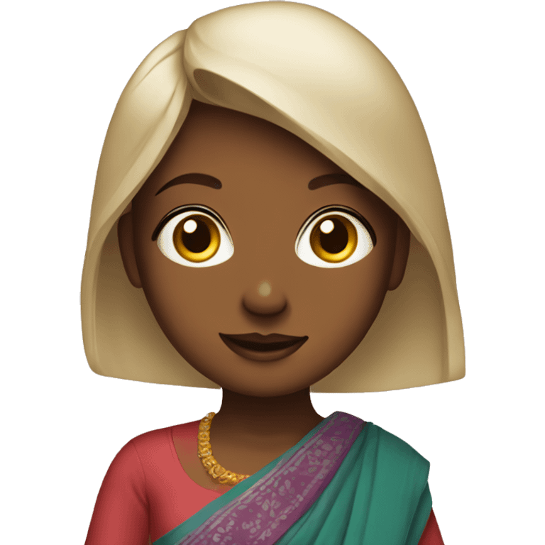 Girl with sari emoji