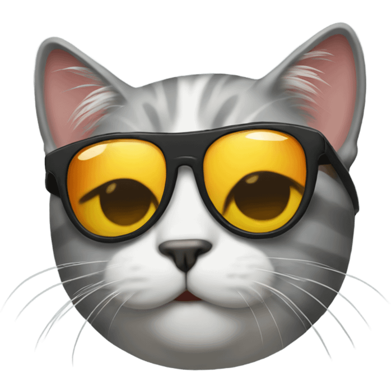 Cat with sunglasses emoji