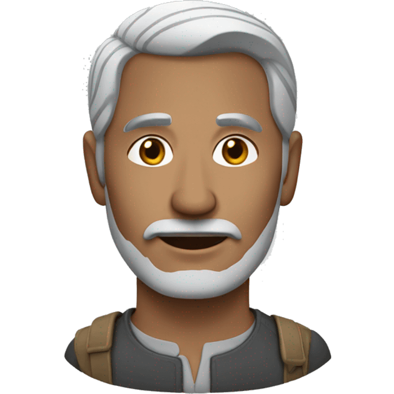 English Sahara man with grey hair emoji