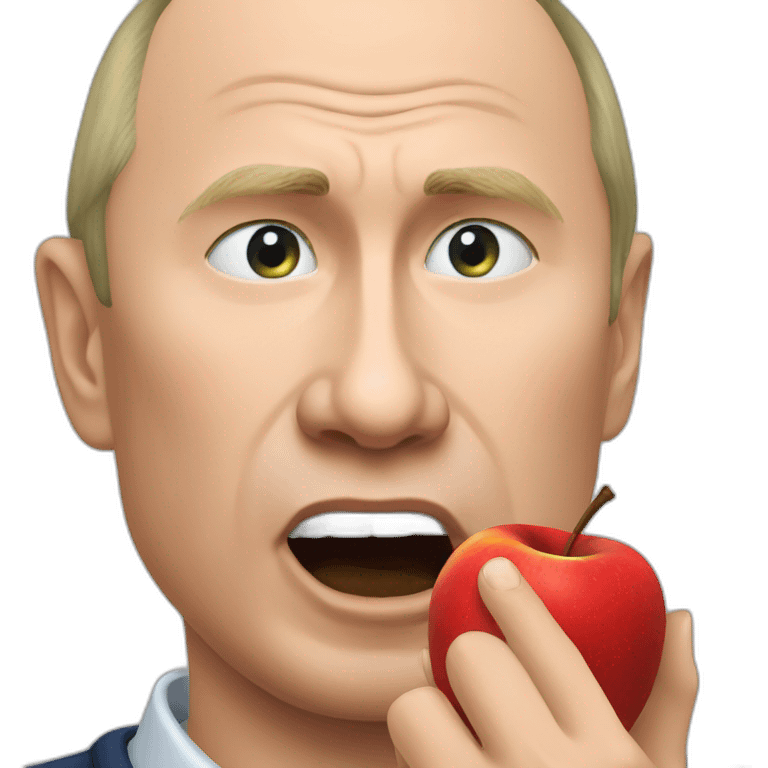 putin eating apple  emoji