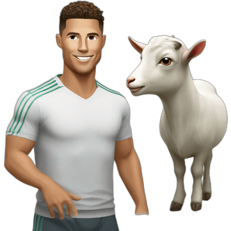 Ronaldo with goat emoji