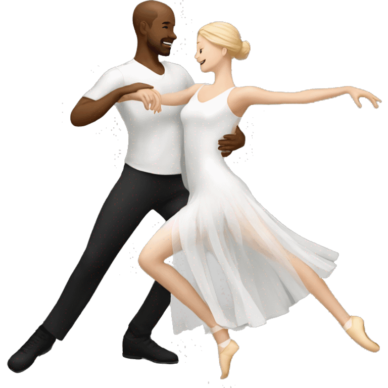 white couple dance modern dance emoji