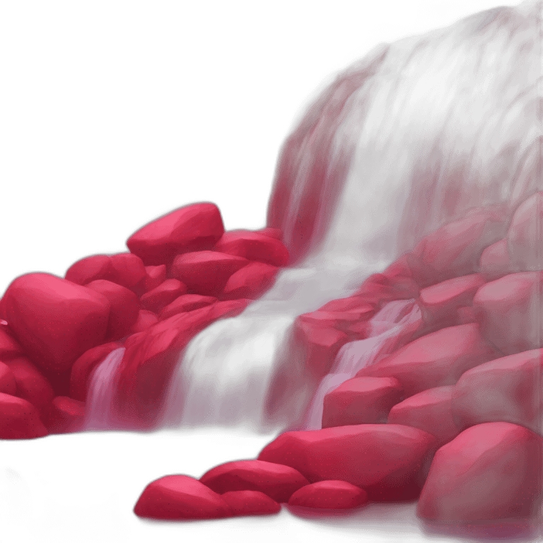 Red water cascade emoji