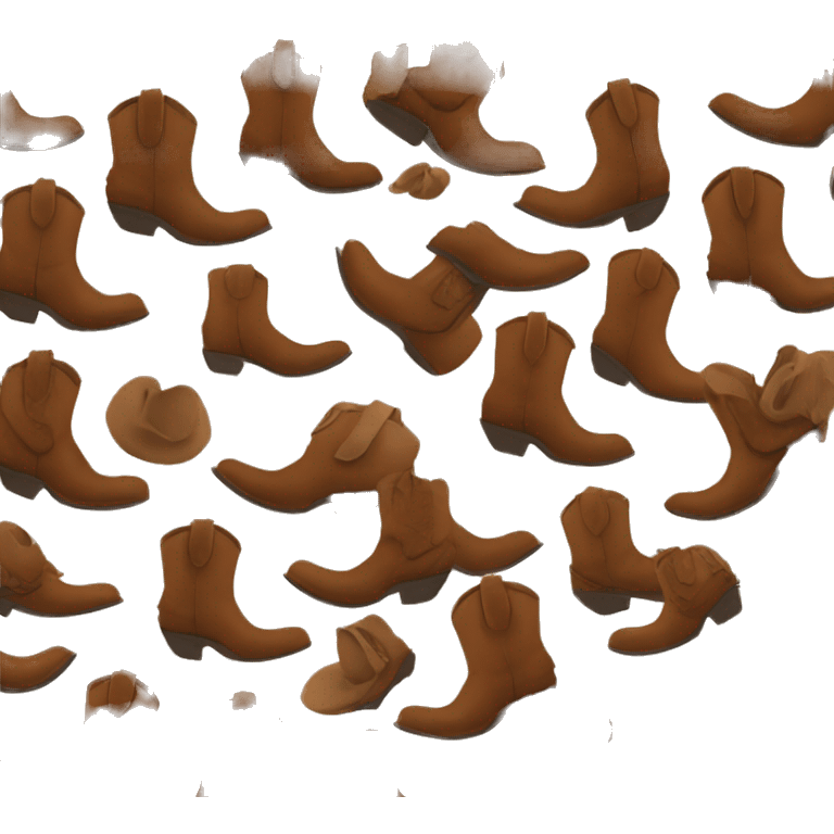 Brown cowboy boots emoji