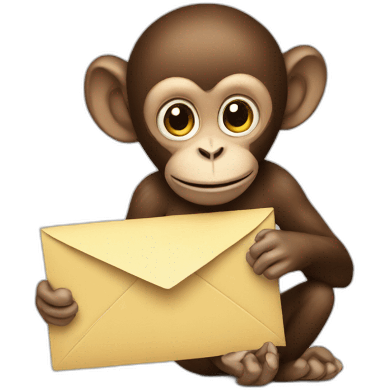 monkey holding an enveloppe emoji